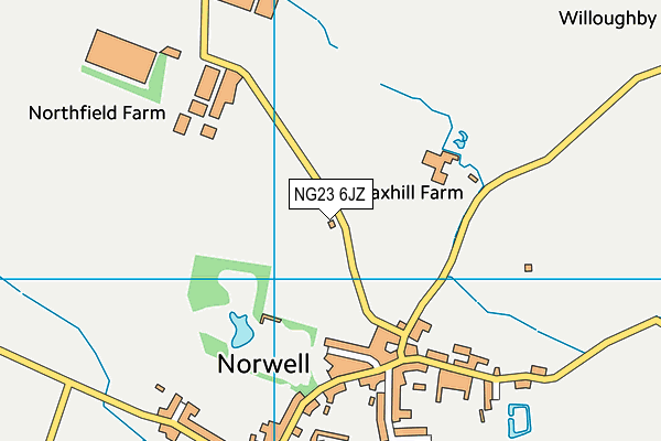 NG23 6JZ map - OS VectorMap District (Ordnance Survey)