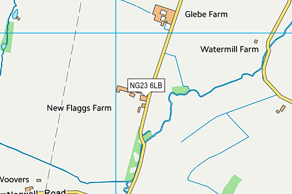 NG23 6LB map - OS VectorMap District (Ordnance Survey)