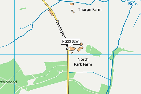 NG23 6LW map - OS VectorMap District (Ordnance Survey)