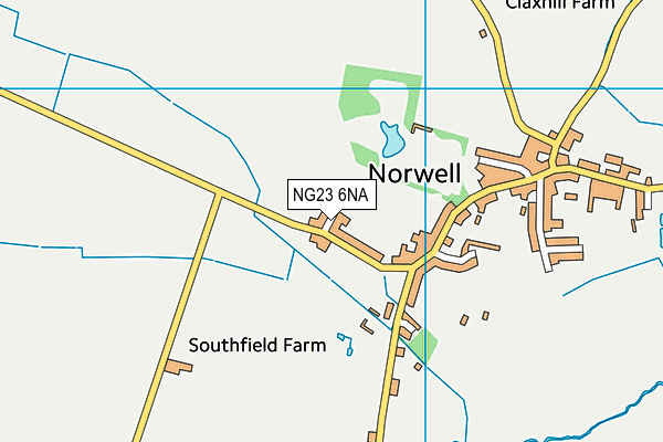 NG23 6NA map - OS VectorMap District (Ordnance Survey)