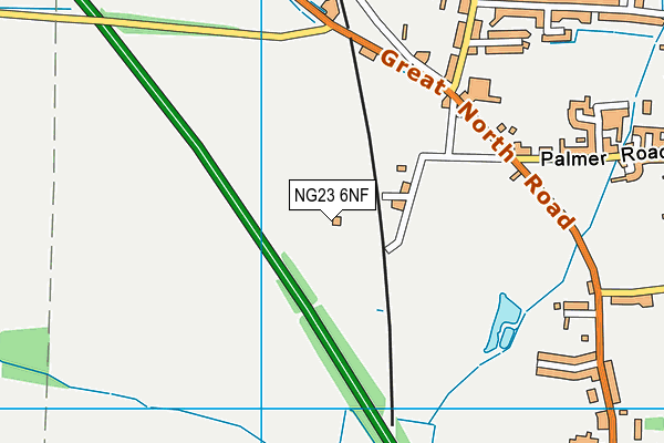 NG23 6NF map - OS VectorMap District (Ordnance Survey)