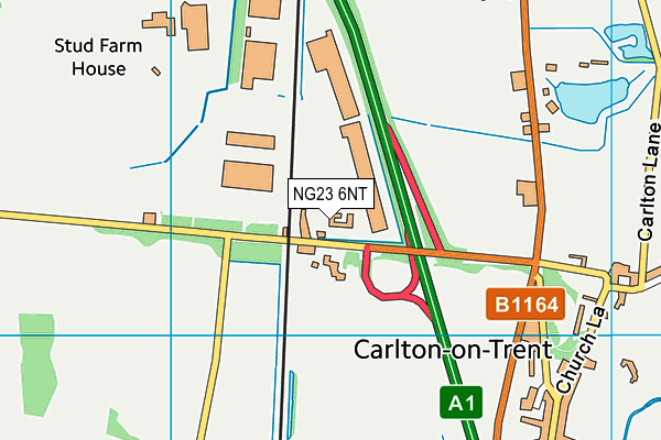 NG23 6NT map - OS VectorMap District (Ordnance Survey)