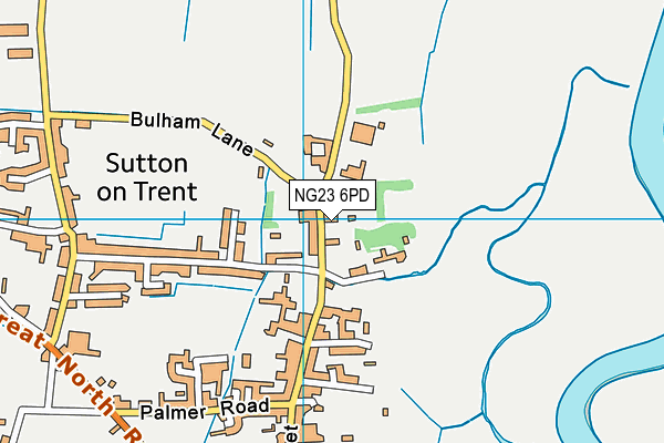 Sutton-On-Trent Primary and Nursery School map (NG23 6PD) - OS VectorMap District (Ordnance Survey)