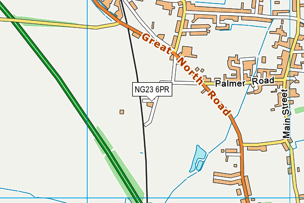 NG23 6PR map - OS VectorMap District (Ordnance Survey)