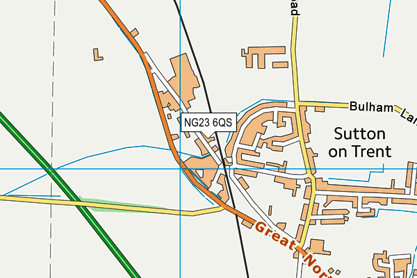 NG23 6QS map - OS VectorMap District (Ordnance Survey)
