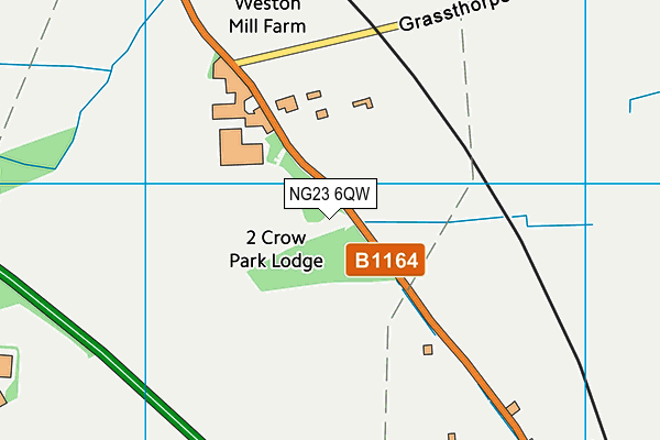 NG23 6QW map - OS VectorMap District (Ordnance Survey)