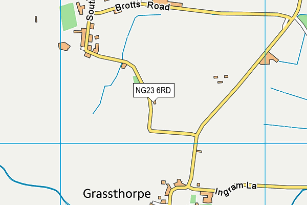 NG23 6RD map - OS VectorMap District (Ordnance Survey)