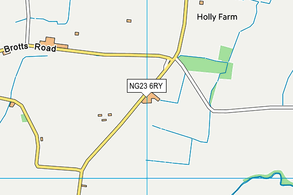 NG23 6RY map - OS VectorMap District (Ordnance Survey)