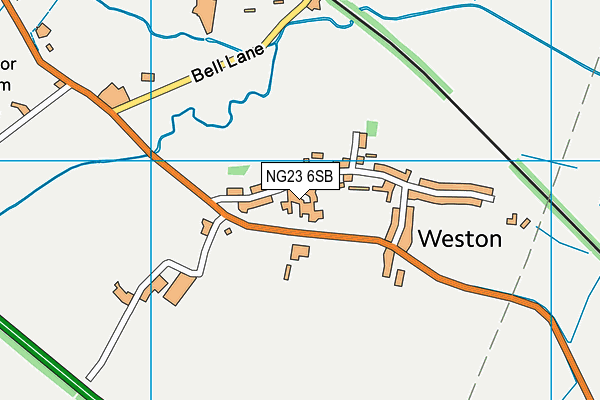 NG23 6SB map - OS VectorMap District (Ordnance Survey)