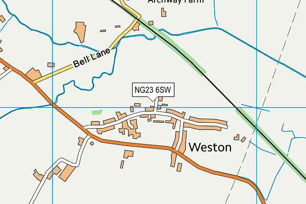 NG23 6SW map - OS VectorMap District (Ordnance Survey)