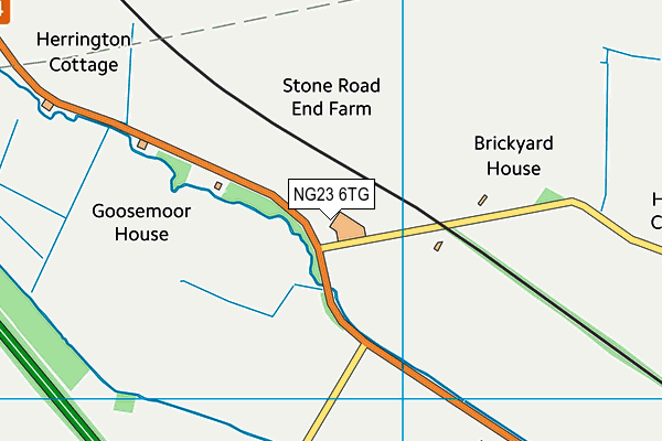 NG23 6TG map - OS VectorMap District (Ordnance Survey)