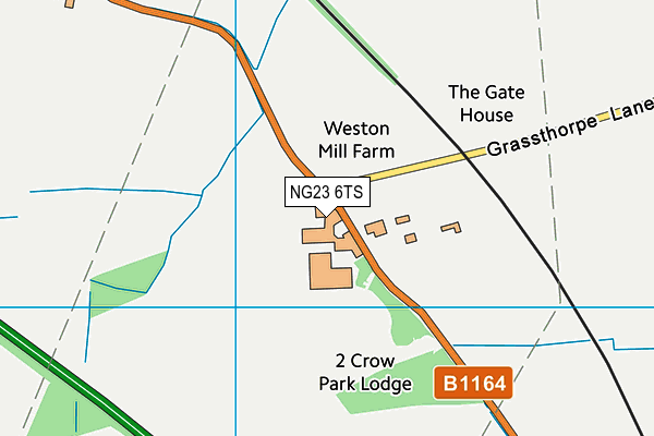 NG23 6TS map - OS VectorMap District (Ordnance Survey)