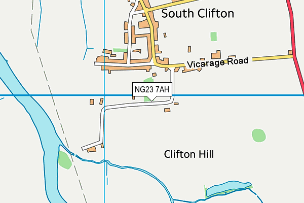 South Clifton Sports Field map (NG23 7AH) - OS VectorMap District (Ordnance Survey)