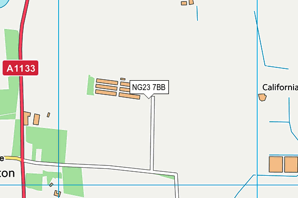 NG23 7BB map - OS VectorMap District (Ordnance Survey)