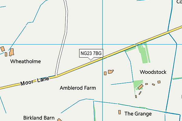 NG23 7BG map - OS VectorMap District (Ordnance Survey)