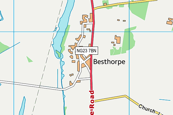 NG23 7BN map - OS VectorMap District (Ordnance Survey)