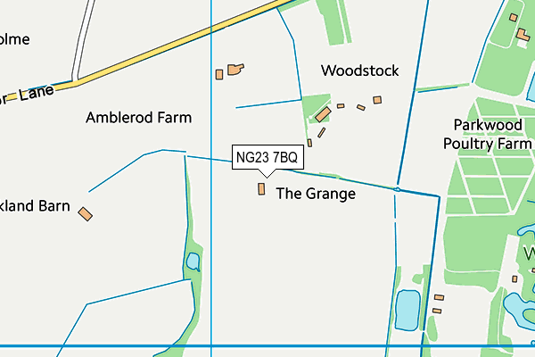 NG23 7BQ map - OS VectorMap District (Ordnance Survey)