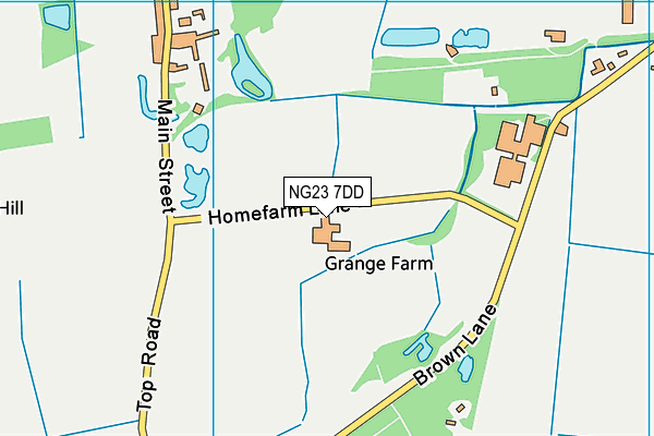 NG23 7DD map - OS VectorMap District (Ordnance Survey)