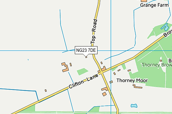 NG23 7DE map - OS VectorMap District (Ordnance Survey)