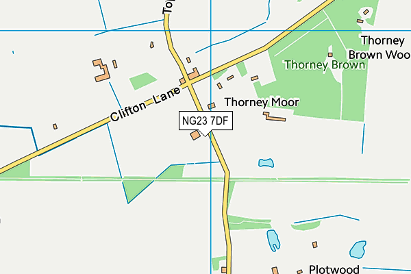 NG23 7DF map - OS VectorMap District (Ordnance Survey)