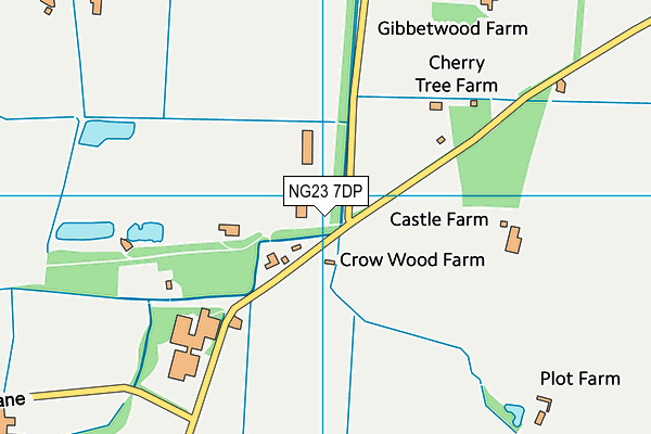 NG23 7DP map - OS VectorMap District (Ordnance Survey)