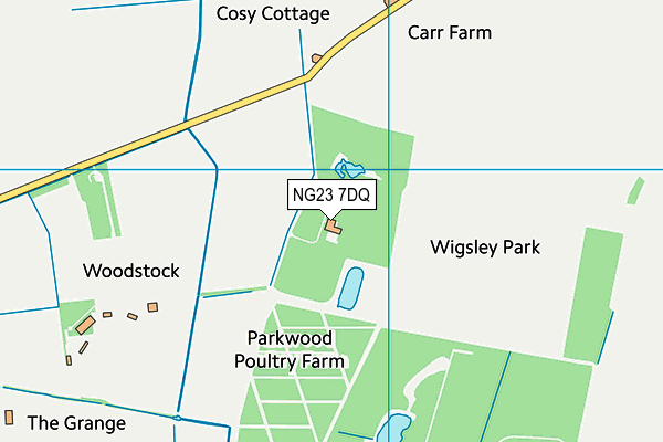 NG23 7DQ map - OS VectorMap District (Ordnance Survey)