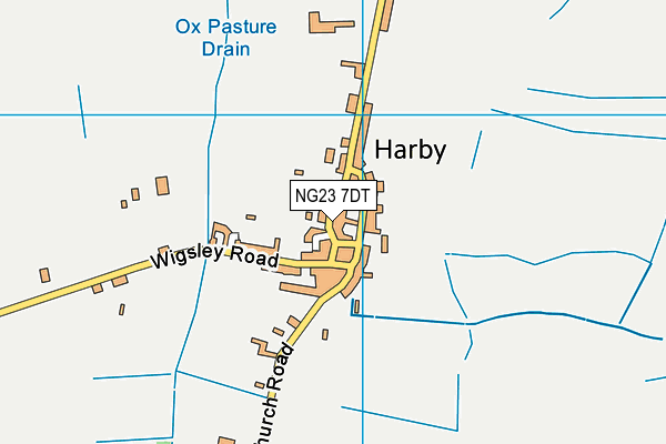 NG23 7DT map - OS VectorMap District (Ordnance Survey)