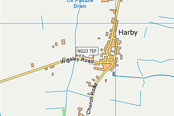 NG23 7EF map - OS VectorMap District (Ordnance Survey)