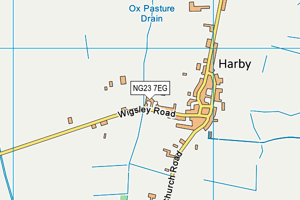 NG23 7EG map - OS VectorMap District (Ordnance Survey)