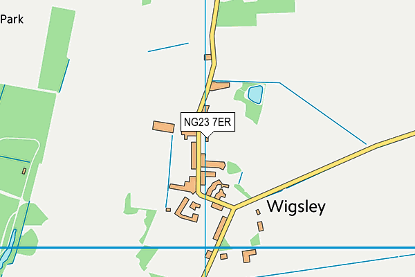 NG23 7ER map - OS VectorMap District (Ordnance Survey)