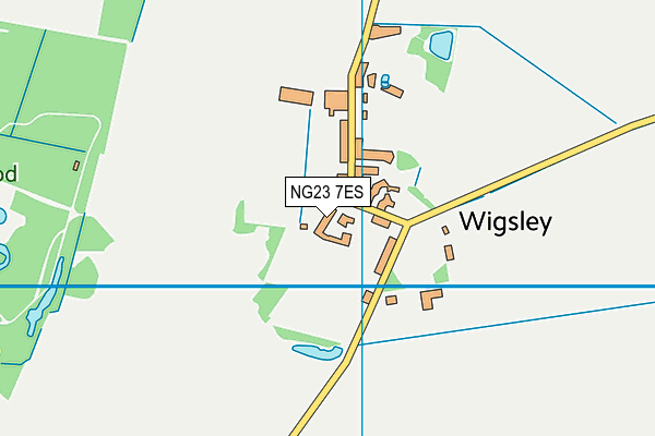 NG23 7ES map - OS VectorMap District (Ordnance Survey)