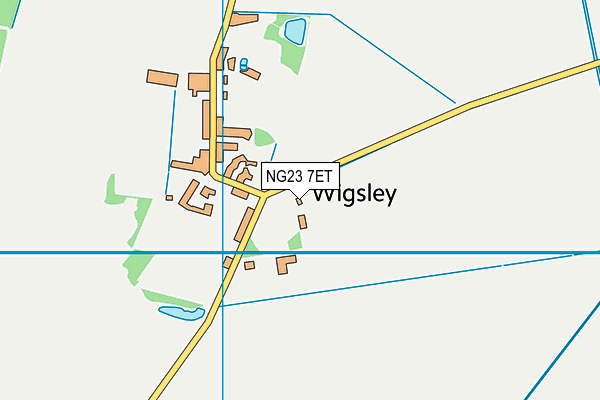 NG23 7ET map - OS VectorMap District (Ordnance Survey)
