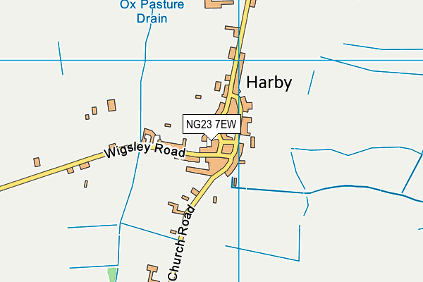 NG23 7EW map - OS VectorMap District (Ordnance Survey)