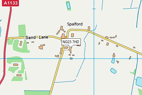 NG23 7HD map - OS VectorMap District (Ordnance Survey)