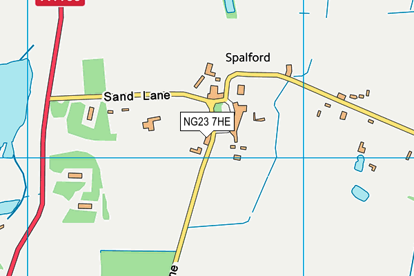 NG23 7HE map - OS VectorMap District (Ordnance Survey)