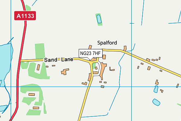 NG23 7HF map - OS VectorMap District (Ordnance Survey)