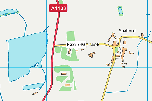 NG23 7HG map - OS VectorMap District (Ordnance Survey)