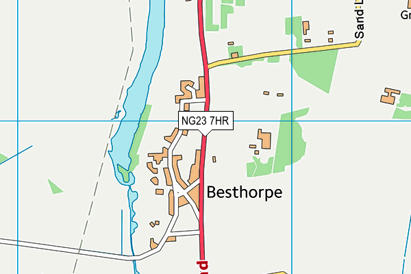 NG23 7HR map - OS VectorMap District (Ordnance Survey)