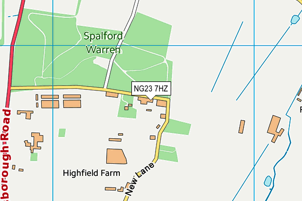 NG23 7HZ map - OS VectorMap District (Ordnance Survey)