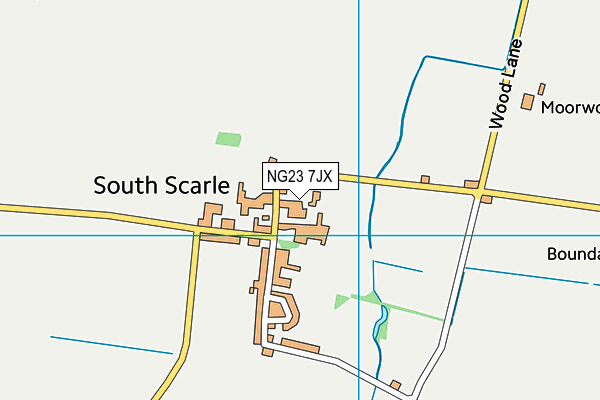 NG23 7JX map - OS VectorMap District (Ordnance Survey)