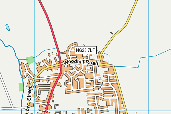 NG23 7LF map - OS VectorMap District (Ordnance Survey)