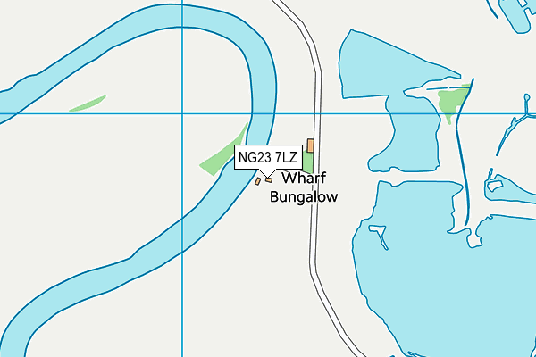 NG23 7LZ map - OS VectorMap District (Ordnance Survey)
