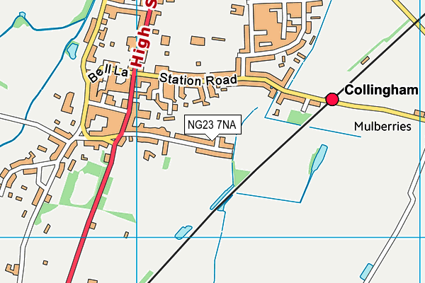 NG23 7NA map - OS VectorMap District (Ordnance Survey)