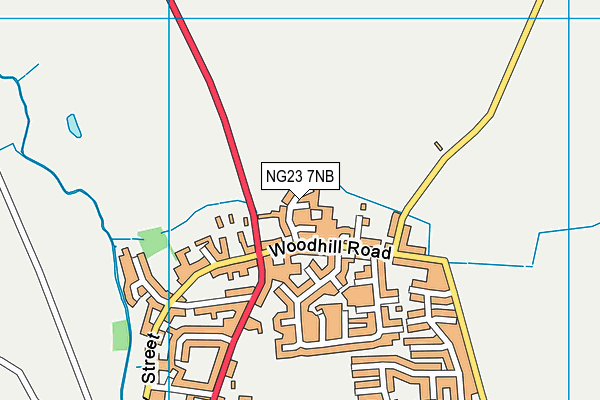 NG23 7NB map - OS VectorMap District (Ordnance Survey)