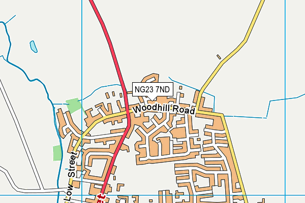 NG23 7ND map - OS VectorMap District (Ordnance Survey)