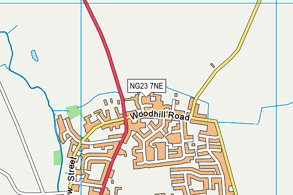 NG23 7NE map - OS VectorMap District (Ordnance Survey)