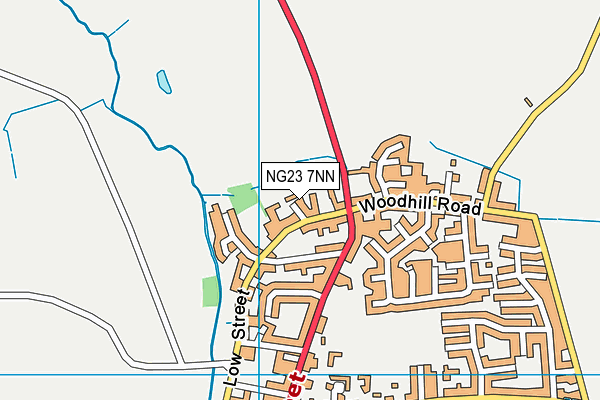 NG23 7NN map - OS VectorMap District (Ordnance Survey)