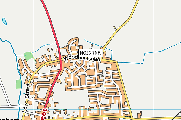 NG23 7NR map - OS VectorMap District (Ordnance Survey)