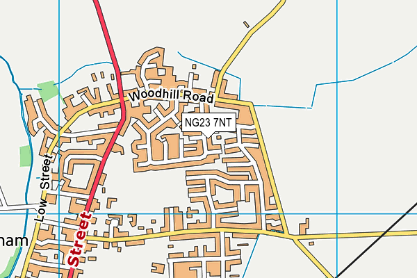 NG23 7NT map - OS VectorMap District (Ordnance Survey)