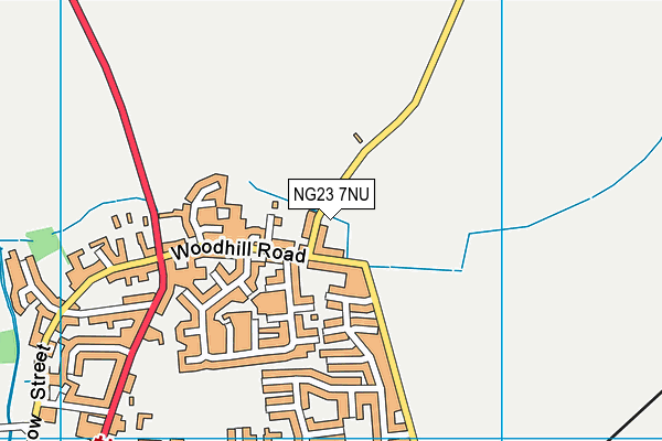 NG23 7NU map - OS VectorMap District (Ordnance Survey)